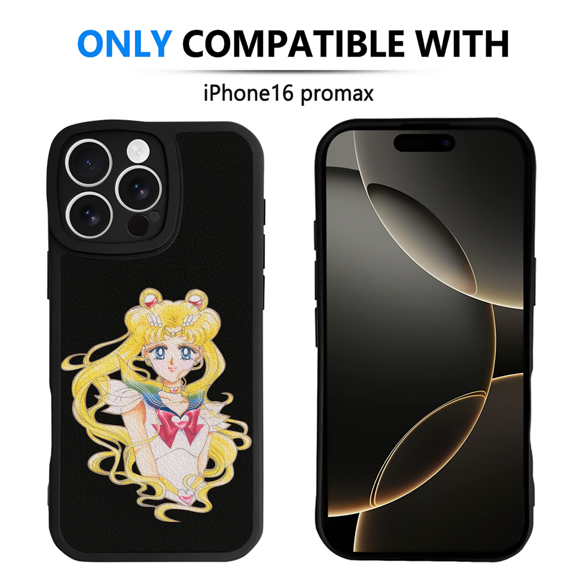 （画像用） 美少女戦士セーラームーン 月野 うさぎ つきの うさぎ Sailor Moon Tsukino Usagi 【iPhone 16シリーズ対応】シリコンスマホケース（レザー調） 材質：シリコン